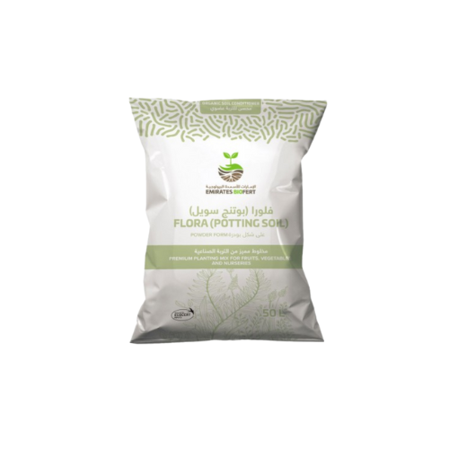 • Flora potting soil is rich in hummus for healthy seed germination, contains different elements which promotes growth. • Free from weed seeds. • Free from nematodes and any other harmful organisms • Contains natural moisture and hence can be used directly. • Suitable for nurseries, vegetable seedlings and ornamentals. WE HAVE FLORA POTTING SOIL FOR: • Vegetable nurseries • Fruit nurseries • Ornamental and seasonal flower nurseries • Indoor plants • Date palm nurseries