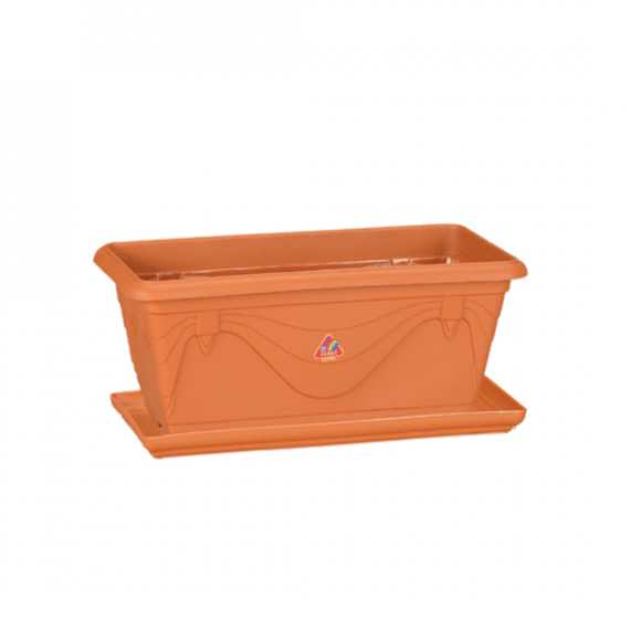 Petunia Window Big Planter, Pot size: 406 L x 216 W x 178 Ht, Tray size: 328 x 143 W x 23 Ht.