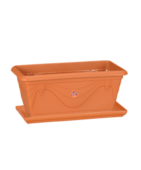 Petunia Window Big Planter, Pot size: 406 L x 216 W x 178 Ht, Tray size: 328 x 143 W x 23 Ht.