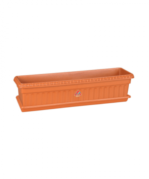 Winny Flower Planter -1164 with Tray. Pot size: 635 L x 215 W x 145 Ht, Tray size: 610 L x 188 W x 30 Ht